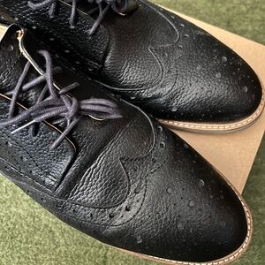 Weatherproof Vintage Wayne Black Leather Wingtip Oxfords - Men's Size 13M